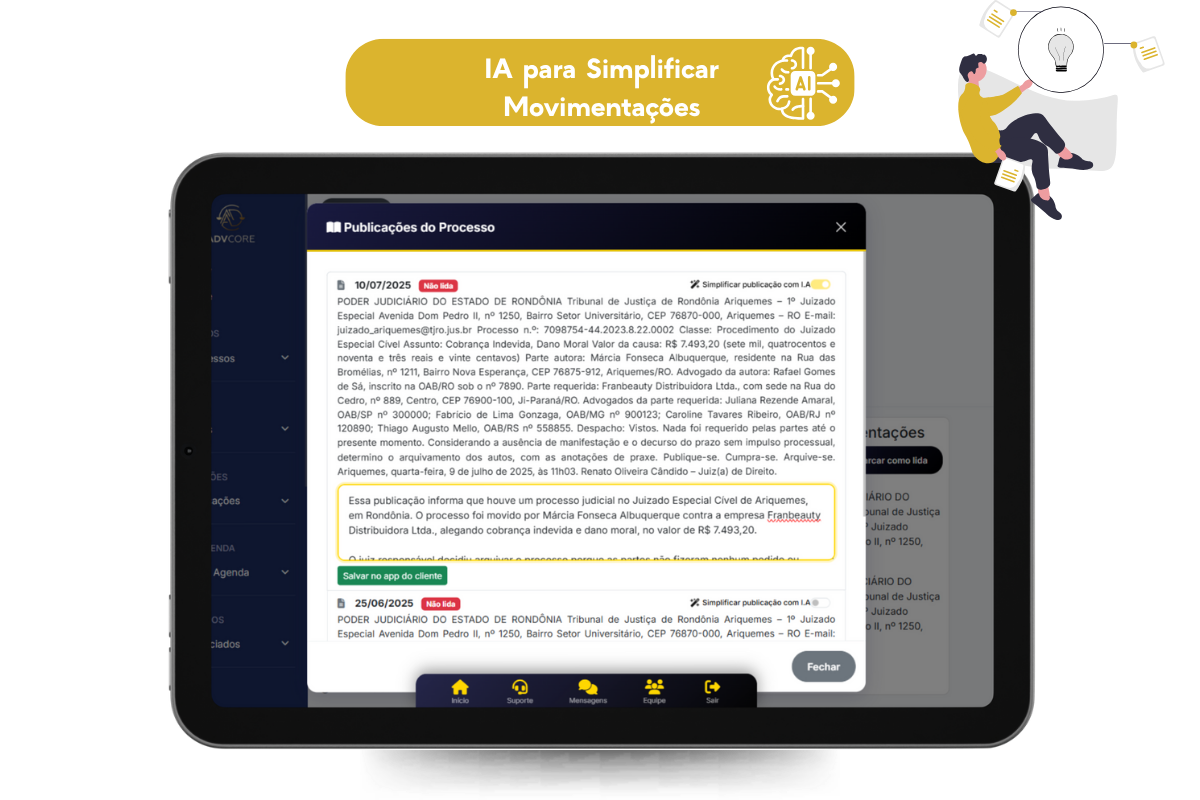 Ilustração de Monitoramento de Processos